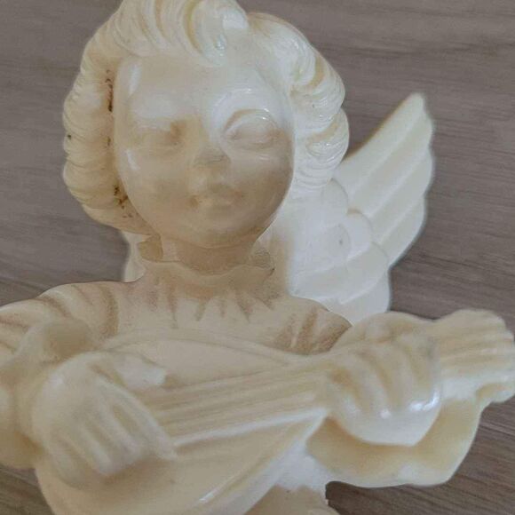 Vintage Bianchi Ivory Alabaster Angel Instrument Made in Italy - Picture 7 of 7